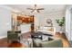 Spacious living room leads to kitchen with open floor plan and stylish decor at 75 High Top Ln, Atlanta, GA 30328