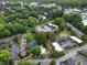 Aerial view of a community with a tennis court, swimming pool, lush landscaping, and ample parking at 95 Ivy Ne Trl, Atlanta, GA 30342