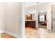 Bathroom features a vanity with granite countertops, a tiled floor, and a walk-in shower at 953 Auburn Rd, Dacula, GA 30019