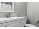 Well-lit bathroom with a white vanity, modern fixtures, and a clean, minimalist design at 4524 Shumart Dr, Snellville, GA 30039