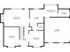 Layout of first floor featuring Gathering room, kitchen, dining area, living room, and garage at 509 Orchards Walk, Stone Mountain, GA 30087