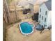 Backyard pool and hot tub with beautiful patio, stairs, and landscaping at 93 Richmond Way, Villa Rica, GA 30180