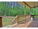 Back deck featuring wood floors, wood railing, grill, and a view of a yard with trees at 154 Carmen Ln, Dallas, GA 30157
