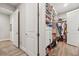 Walk in closet with built in shelves, and hardwood floors at 3210 Steinbeck St, Cumming, GA 30041