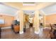 Spacious living room with hardwood floors, ample natural light, and an open floor plan at 5015 Scuppernong Ct, Austell, GA 30106