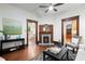 Spacious living room features hardwood floors, an ornate fireplace, and plenty of natural light at 165 Hale Ne St, Atlanta, GA 30307
