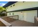 Backyard of home featuring a wood deck and white siding at 2223 Columbia Dr, Decatur, GA 30032