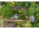 Overhead view of the property's expansive yard, landscaping, and surrounding neighborhood at 540 Atwood Sw St, Atlanta, GA 30310