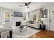 Bright living room showcasing hardwood floors, modern decor, and a cozy atmosphere at 540 Atwood Sw St, Atlanta, GA 30310