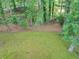 Secluded backyard featuring lush mossy ground cover and bordered by mature trees and a rustic wooden fence at 3722 Somerset Nw Rdg, Kennesaw, GA 30144