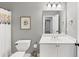 Bathroom with shower curtain and toilet at 3722 Somerset Nw Rdg, Kennesaw, GA 30144