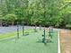 Outdoor exercise area featuring various exercise machines and equipment, complemented by surrounding trees and greenery at 3722 Somerset Nw Rdg, Kennesaw, GA 30144