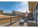 Relaxing outdoor patio with cozy furniture, patterned rug and wooden privacy fence at 3901 High Dove Sw Way # 17, Smyrna, GA 30082