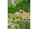 Aerial view of a quaint home surrounded by lush greenery and expansive land at 415 Gray Rd, Carrollton, GA 30116