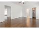 Bedroom with hardwood flooring and multiple doorways at 2174 Basque Se Dr, Smyrna, GA 30080