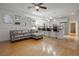 Beautiful living space featuring a couch and a breakfast bar to the kitchen at 2174 Basque Se Dr, Smyrna, GA 30080