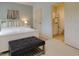 Bedroom with a luxurious bathroom featuring modern fixtures and stylish design at 5045 Huntwood Way, Roswell, GA 30075