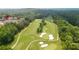 High-angle shot of a prestigious home with golf course views, perfect for golf enthusiasts and luxury living at 5753 Brendlynn Dr, Suwanee, GA 30024