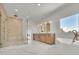 Modern bathroom with double vanity, freestanding tub, and a luxurious glass shower at 5753 Brendlynn Dr, Suwanee, GA 30024