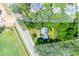 Aerial view of a property surrounded by mature trees and lush greenery, highlighting its private location at 3605 Sewell Mill Rd, Marietta, GA 30062