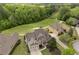 Stunning home aerial view overlooking lush green golf course and mature trees at 44 Kingsford Xing, Acworth, GA 30101
