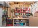 Unfinished basement with storage space, workbench, and ample room for projects at 44 Kingsford Xing, Acworth, GA 30101