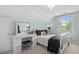 Charming bedroom with light blue walls, a cozy bed, and a bright window at 44 Kingsford Xing, Acworth, GA 30101