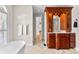 Bathroom showcasing a vanity with a dark wood cabinet, and tile flooring at 1477 Highway 85 Connector, Brooks, GA 30205