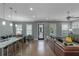 Spacious living area featuring a modern kitchen, comfortable seating, and stylish decor at 1914 Coal Pl, Atlanta, GA 30318