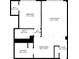 Detailed floor plan showcasing the layout of the bedroom, living room, kitchen, and bathroom at 2479 Peachtree Rd # 601, Atlanta, GA 30305