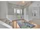 Welcoming entryway with a decorative rug, stairs, and plenty of natural light at 5130 Hopewell Manor Dr, Cumming, GA 30028