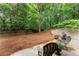 Serene backyard space with a fire pit area and lush green surroundings at 725 Danbridge Way, Roswell, GA 30076