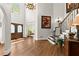 Elegant foyer featuring hardwood floors, and a staircase at 725 Danbridge Way, Roswell, GA 30076