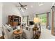 Inviting living room with vaulted ceilings, fireplace, and lots of natural light at 725 Danbridge Way, Roswell, GA 30076