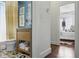 Stylish bathroom featuring a vanity with exposed storage at 820 Wilson Nw Rd, Atlanta, GA 30318