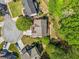 Birds eye view of home featuring a lush yard that backs up to a neighborhood community at 121 Brendylynn Trce, Woodstock, GA 30188