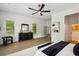 Spacious bedroom featuring hard wood floors and a modern decor at 2438 2Nd Nw St, Atlanta, GA 30318
