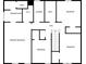 Second floor plan featuring a primary bedroom, three additional bedrooms, two baths, a laundry room, and a hall at 3501 Great Sky Pkwy, Canton, GA 30114
