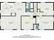 Detailed floor plan showing layout with kitchen, living room, bedrooms, and bathrooms at 490 E Pharr Rd, Decatur, GA 30030
