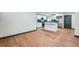 Modern kitchen featuring white cabinets and a stainless steel refrigerator at 2091 Parker Ranch Se Rd, Atlanta, GA 30316