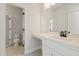 Bathroom featuring a large vanity, tile floor, and private toilet room at 3301 Lions Ruby Ln, Atlanta, GA 30349