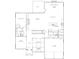 Detailed floor plan showcasing the layout of a two-story home with five bedrooms and a two-car garage at 3301 Lions Ruby Ln, Atlanta, GA 30349