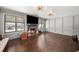 Spacious living room with hardwood floors and fireplace at 1880 Redbourne Dr, Atlanta, GA 30350
