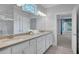 Bathroom with double vanity and glass shower at 3538 Serenade Nw Commons, Kennesaw, GA 30152