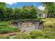 Cozy community fire pit area with seating, surrounded by lush landscaping and well-maintained grounds at 3538 Serenade Nw Commons, Kennesaw, GA 30152
