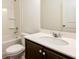 Bathroom featuring a shower-tub combination, sleek vanity, and a modern sink at 4940 Elm Brook Dr, Atlanta, GA 30349