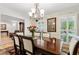 Elegant dining room featuring wainscoting and a chandelier at 5155 Pine Branch Pt, Atlanta, GA 30338