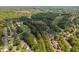Scenic aerial view of a neighborhood with lush greenery and a well-maintained golf course at 7048 Bennington Ln, Cumming, GA 30041