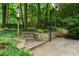 Secluded backyard space featuring a basketball hoop, retaining walls, and lush greenery at 1229 Colony Cir, Marietta, GA 30068