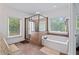 Bright bathroom featuring a separate shower and tub at 2265 Venture Dr, Marietta, GA 30062
